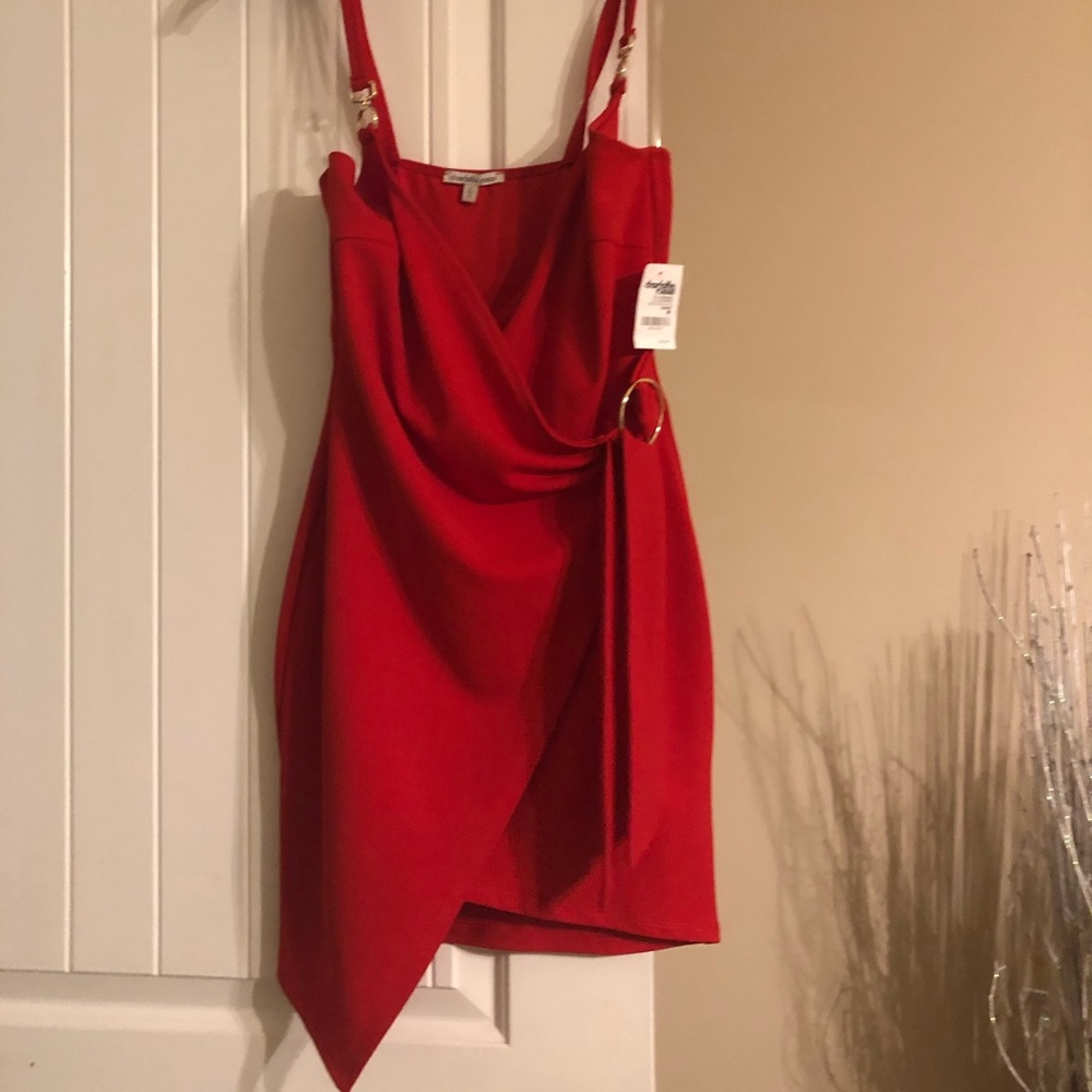 Sexy Red Asymmetrical Dress